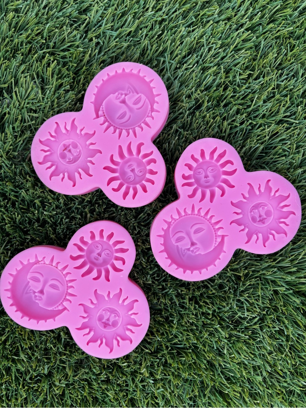 X3 Pink Sun moon Silicone Molds